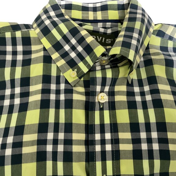 ORVIS Mens Long Sleeve Casual Shirt Size Med Button Front Multi Color Plaid - Picture 3 of 11